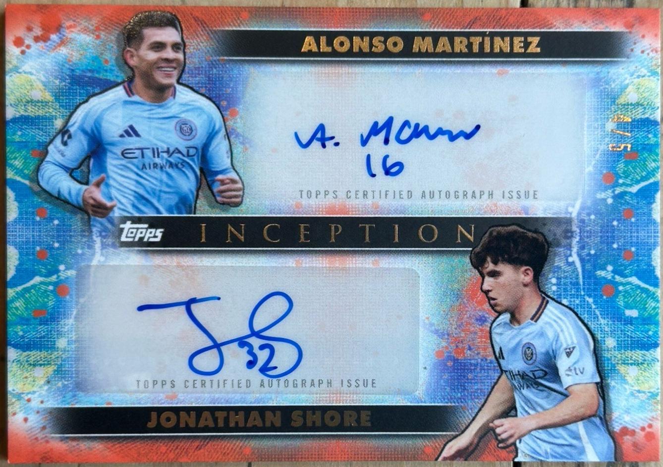 Alonso Martinez / Jonathan Shore - Inception MLS Dual Autograph #DA-MS
