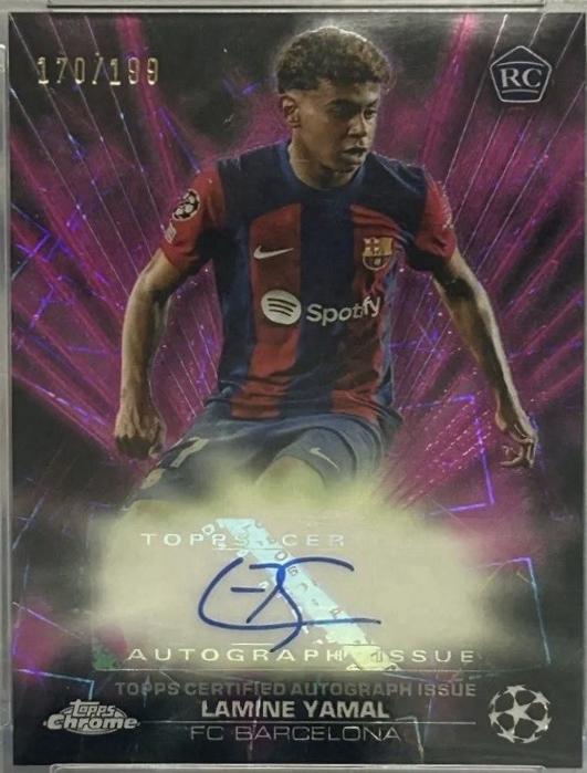 Lamine Yamal - Chrome UEFA Club Black Lazer Autograph #BLA-LY