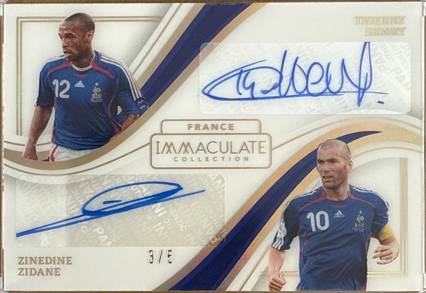 Thierry Henry / Zinedine Zidane - Immaculate Dual Autograph #ID-TZ