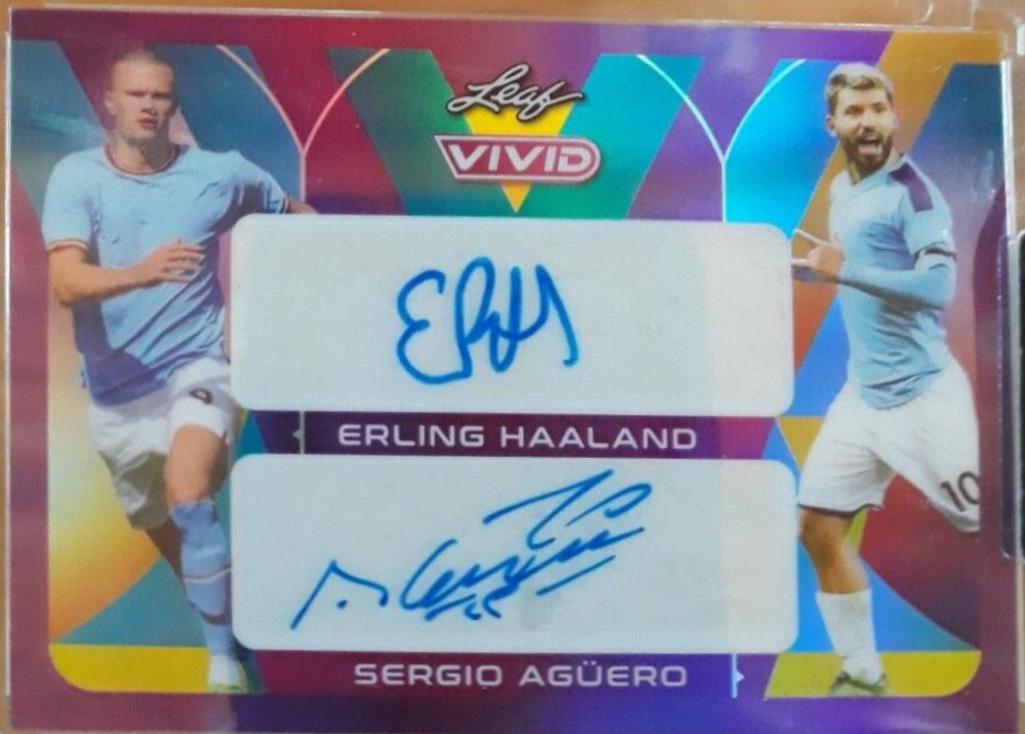 Erling Haaland , Sergio Aguero - Vivid Dual Autographs #DA-31