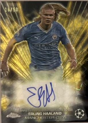 Erling Haaland - Chrome UEFA Club Black Lazer Autograph #BLA-EH