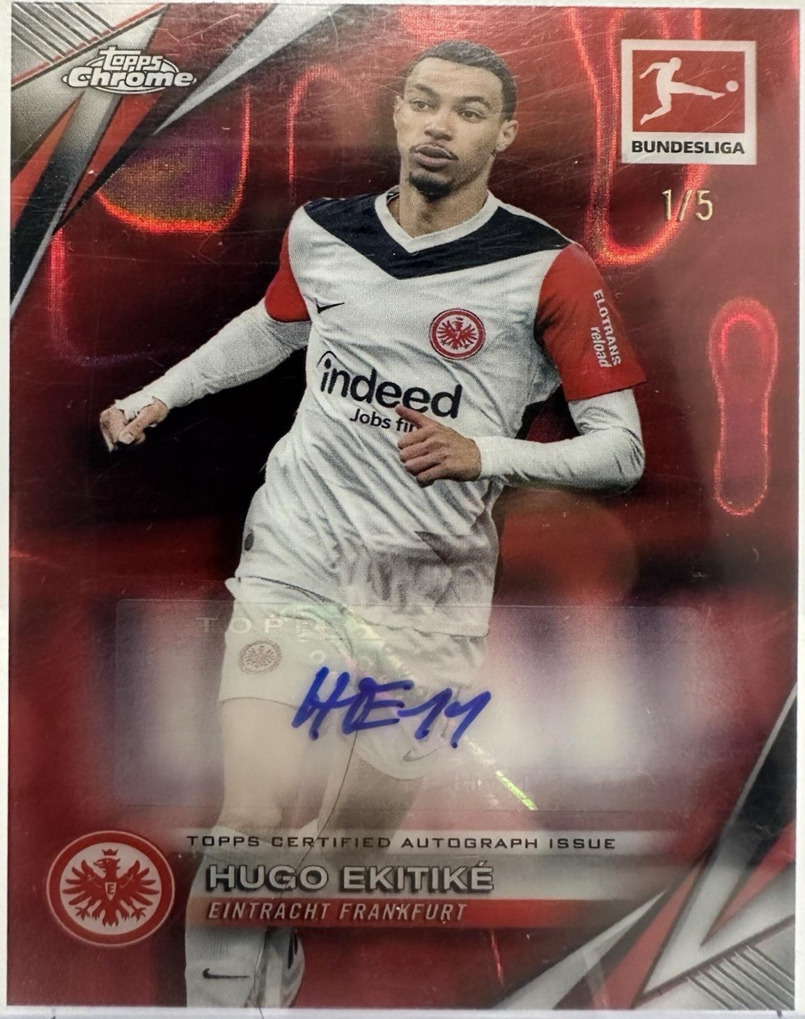 Hugo Ekitike - Chrome Bundesliga Autograph #BA-HE