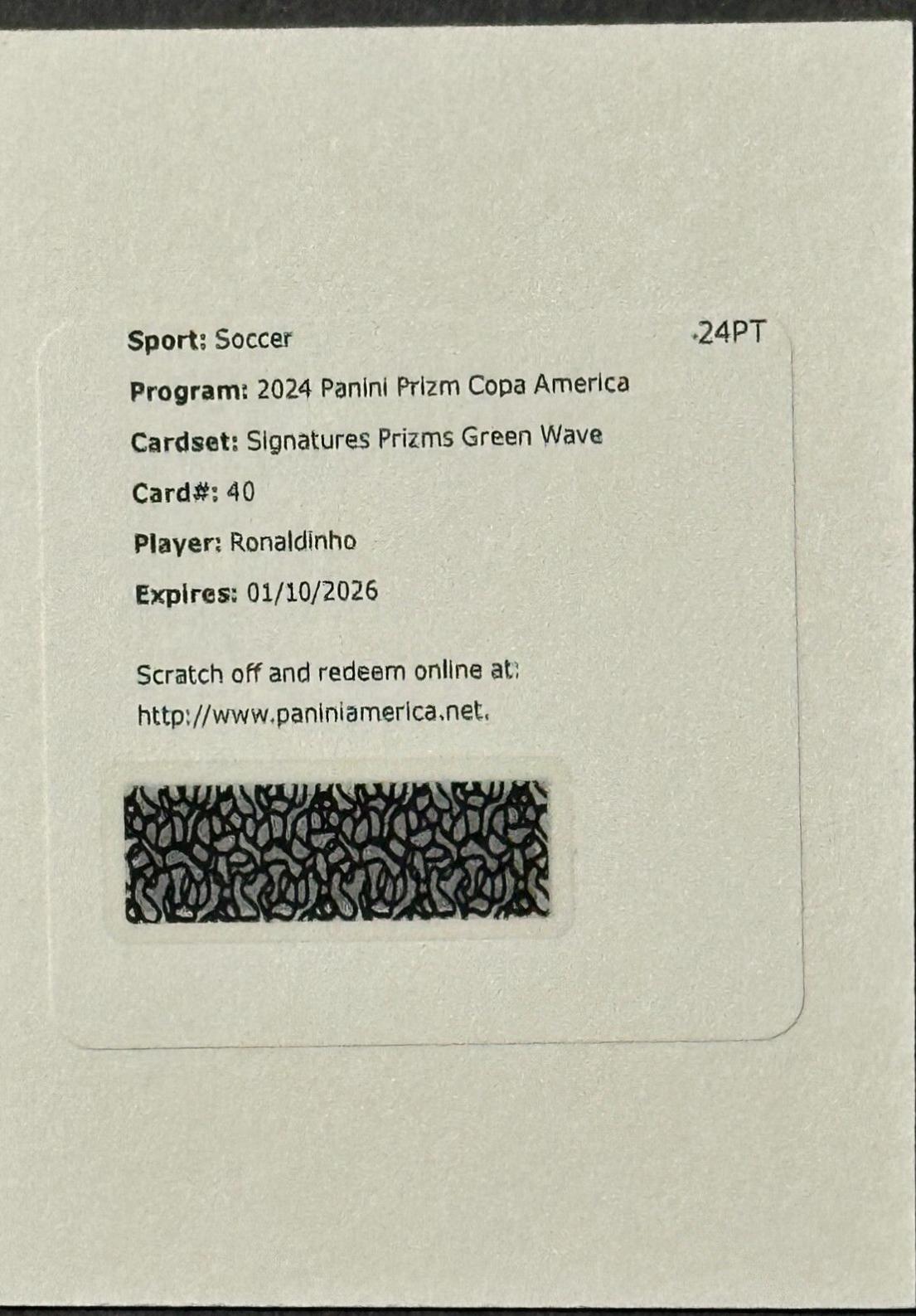 Ronaldinho - Prizm Copa America Signature #S-RON