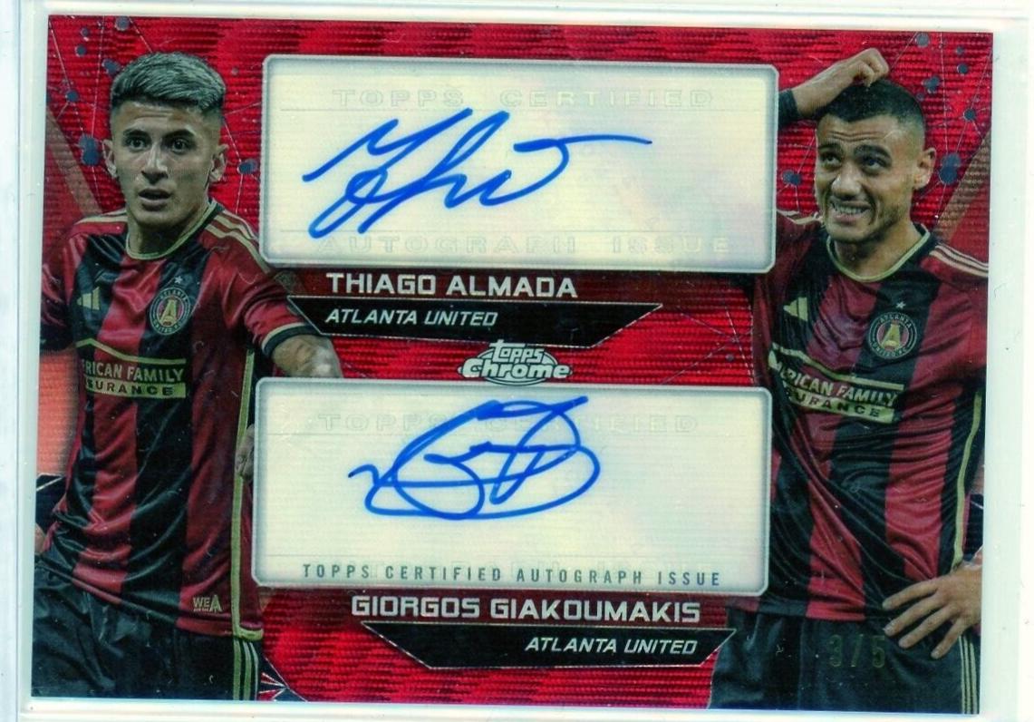 Thiago Almada / Giorgos Giakoumakis - Chrome MLS Dual Autograph #DA-AG