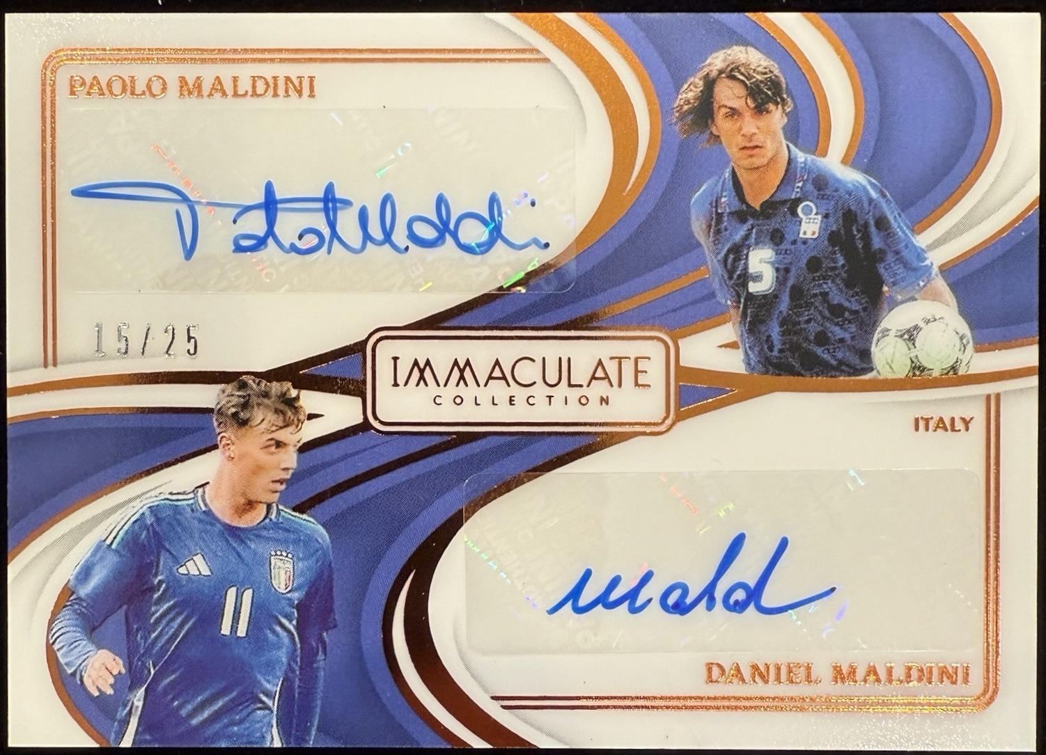 Paolo Maldini / Daniel Maldini - Immaculate Dual Autograph #6