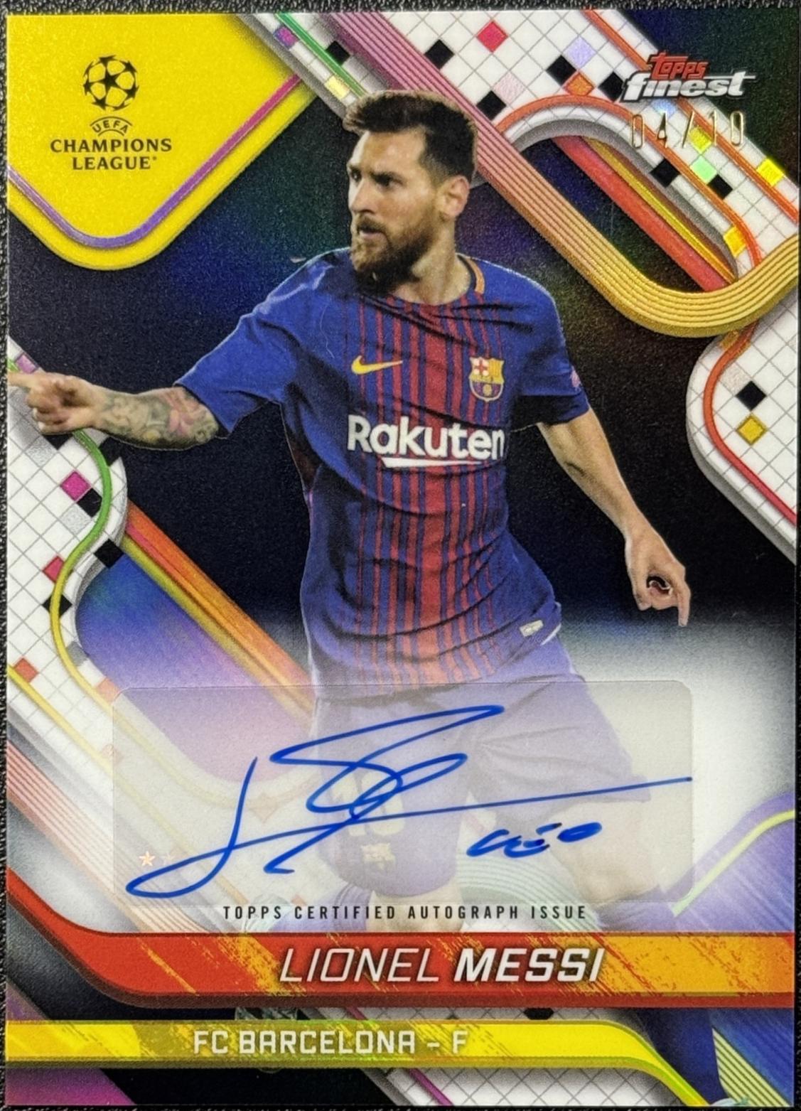 Lionel Messi - Finest UEFA Autograph #BA-LM