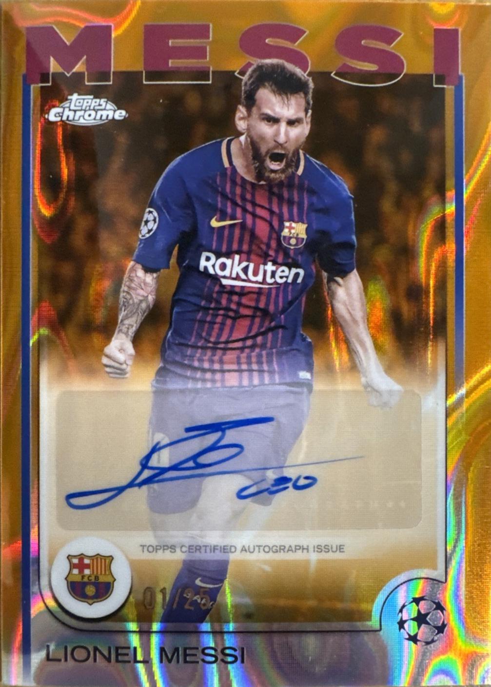Lionel Messi - Chrome UEFA Autograph #CA-LM