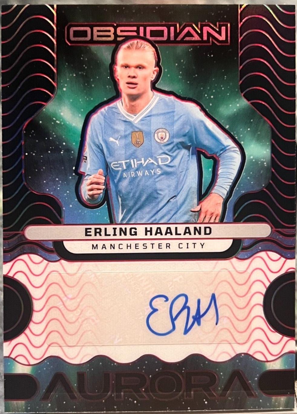 Erling Haaland - Obsidian Aurora Autograph #AA-EH