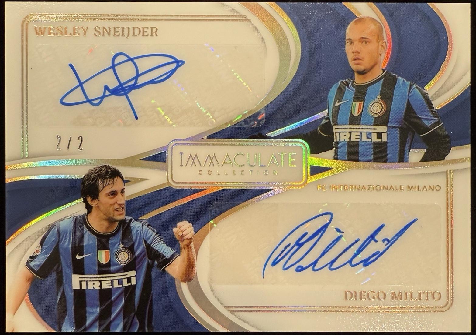 Diego Milito / Wesley Sneijder - Immaculate Dual Autograph #14
