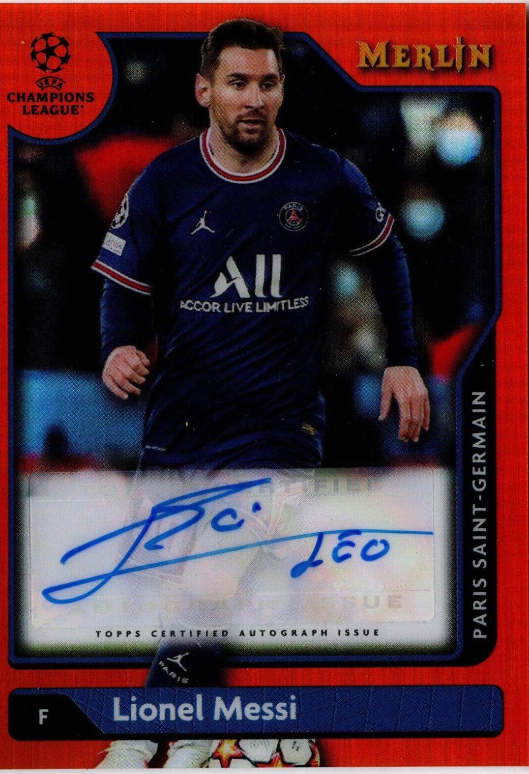 Lionel Messi - Merlin Chrome UEFA Autographs #A-LM