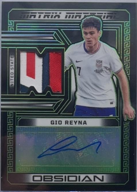 Gio Reyna - Obsidian Matrix Material Autograph #MM-GR