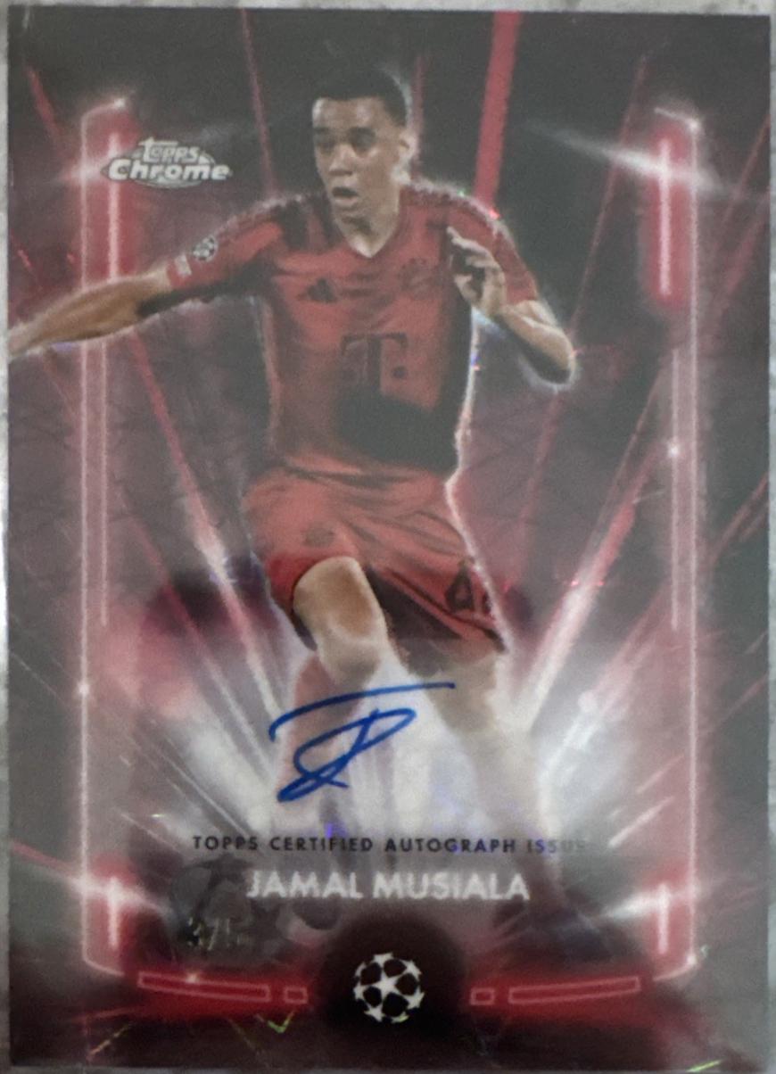 Jamal Musiala - Chrome UEFA Black Lazer Autograph #BLA-JM