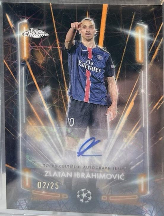 Zlatan Ibrahimovic - Chrome UEFA Black Lazer Autograph #BLA-ZI