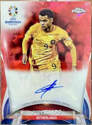 Cody Gakpo - Chrome Sapphire UEFA Euro Autograph #CA-CG