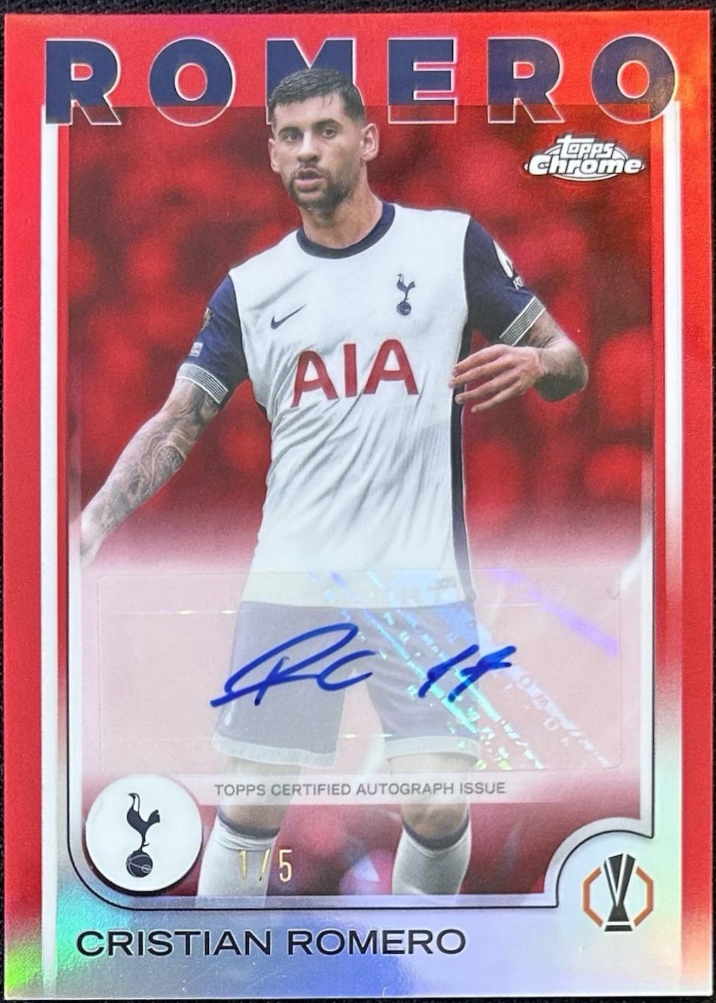 Cristian Romero - Chrome UEFA Autograph #CA-CN