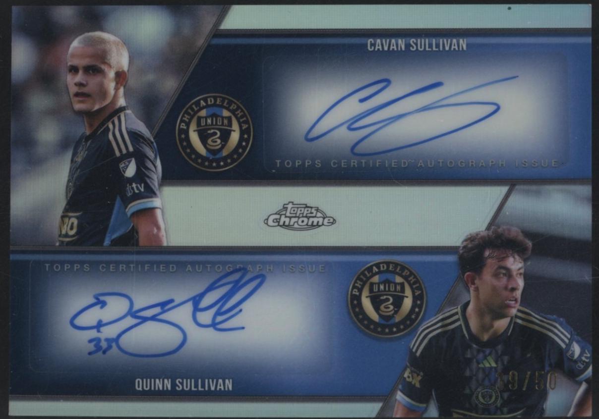 Quinn Sullivan / Cavan Sullivan - Chrome MLS Dual Autograph #DA-SS