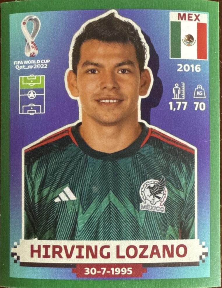 Hirving Lozano - World Cup Qatar Stickers #MEX20