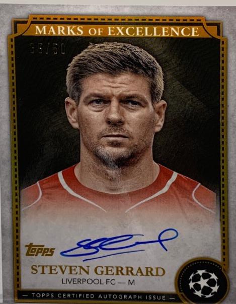 Steven Gerrard - Chrome UEFA Marks of Excellence Autograph #EX-SG1