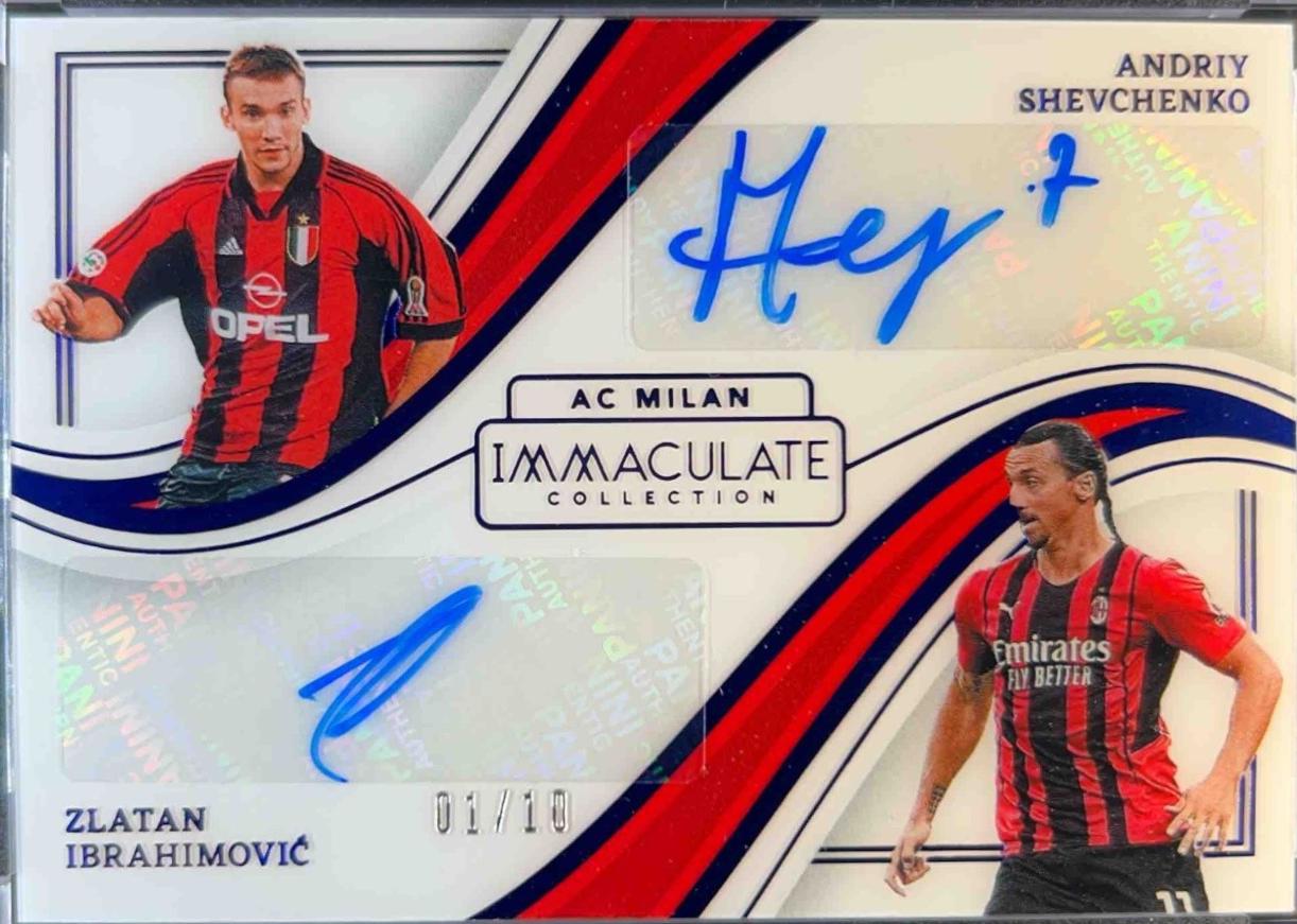 Andriy Shevchenko / Zlatan Ibrahimovic - Immaculate Dual Autograph #ID-AZ