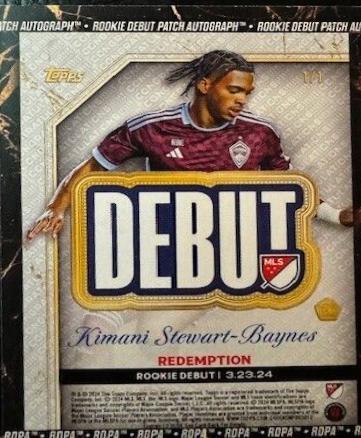 Kimani Stewart-Baynes - Chrome MLS Debut Patch Autograph #DPA-SB