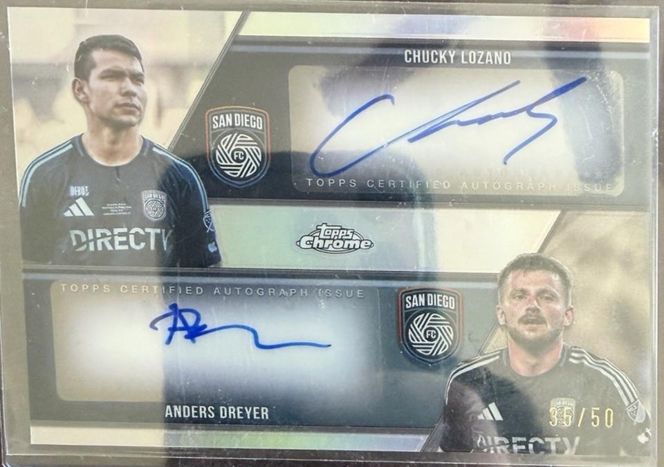 Anders Dreyer / Chucky Lozano - Chrome MLS Dual Autograph #DA-LD