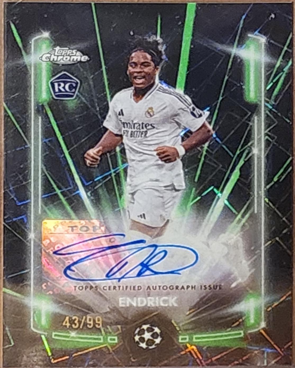 Endrick - Chrome UEFA Black Lazer Autograph #BLA-E