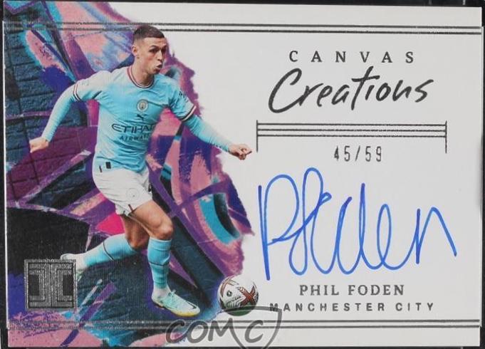 Phil Foden - Impeccable Premier League Canvas Creations Autographs #CC-PF
