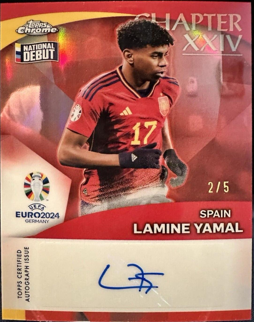 Lamine Yamal - Chrome UEFA Euro Autograph #CA-LY