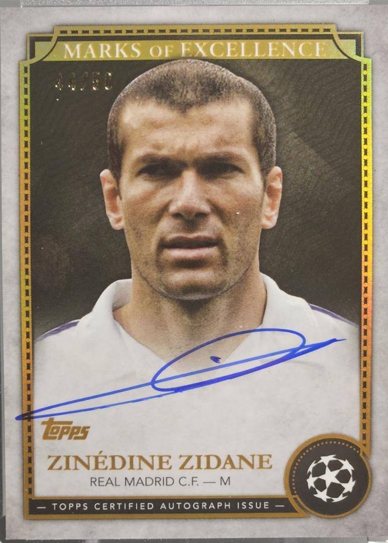 Zinedine Zidane - Chrome UEFA Marks of Excellence Autograph #EX-ZZ7