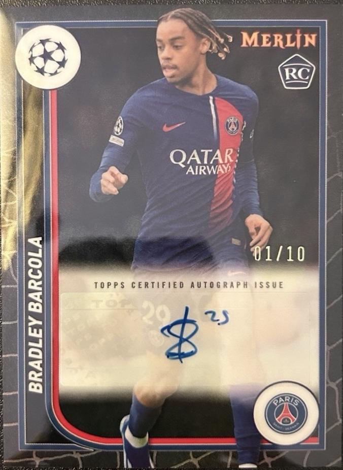 Bradley Barcola - Merlin UEFA Autograph #AU-BB