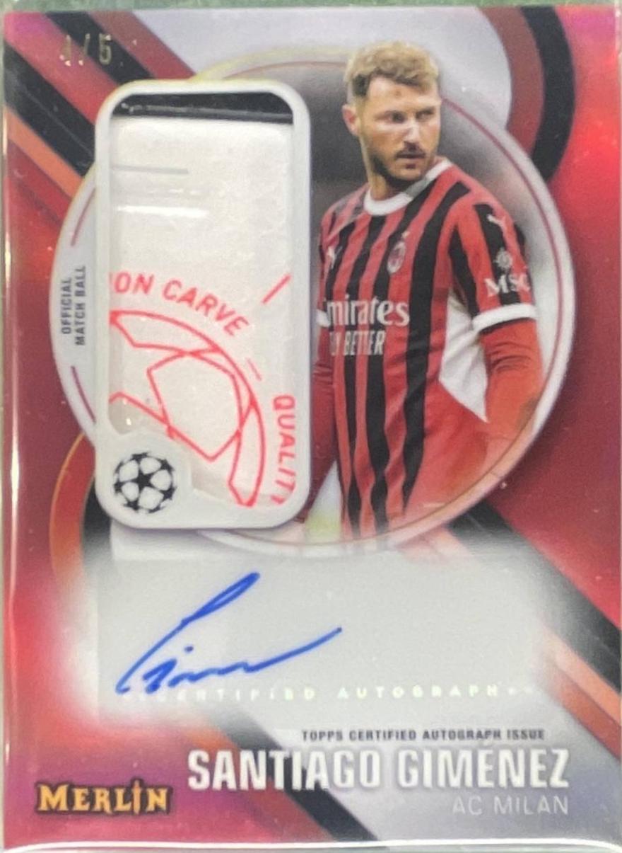Santiago Gimenez - Merlin UEFA Match Ball Signature #MBS-SG