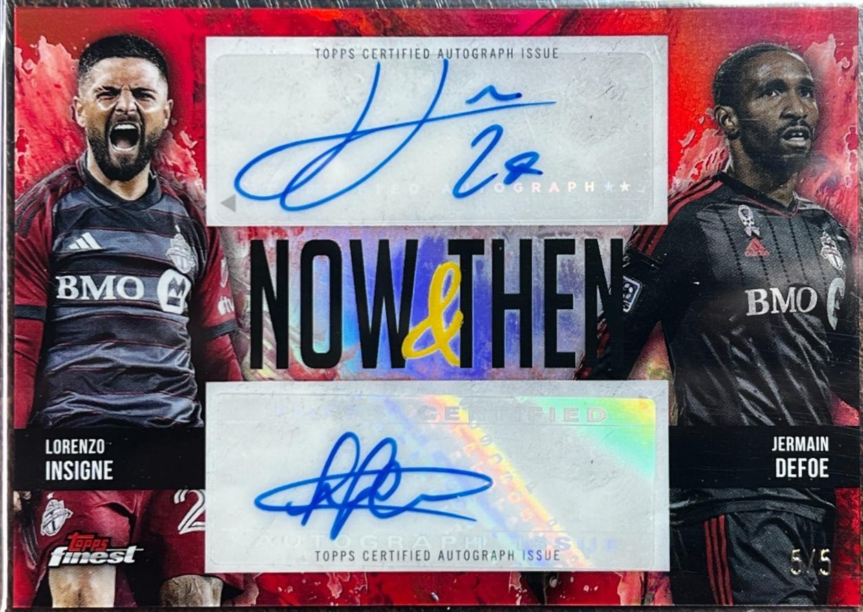 Jermain Defoe / Lorenzo Insigne - Finest MLS Now and Then Dual Autograph #NTD-ID