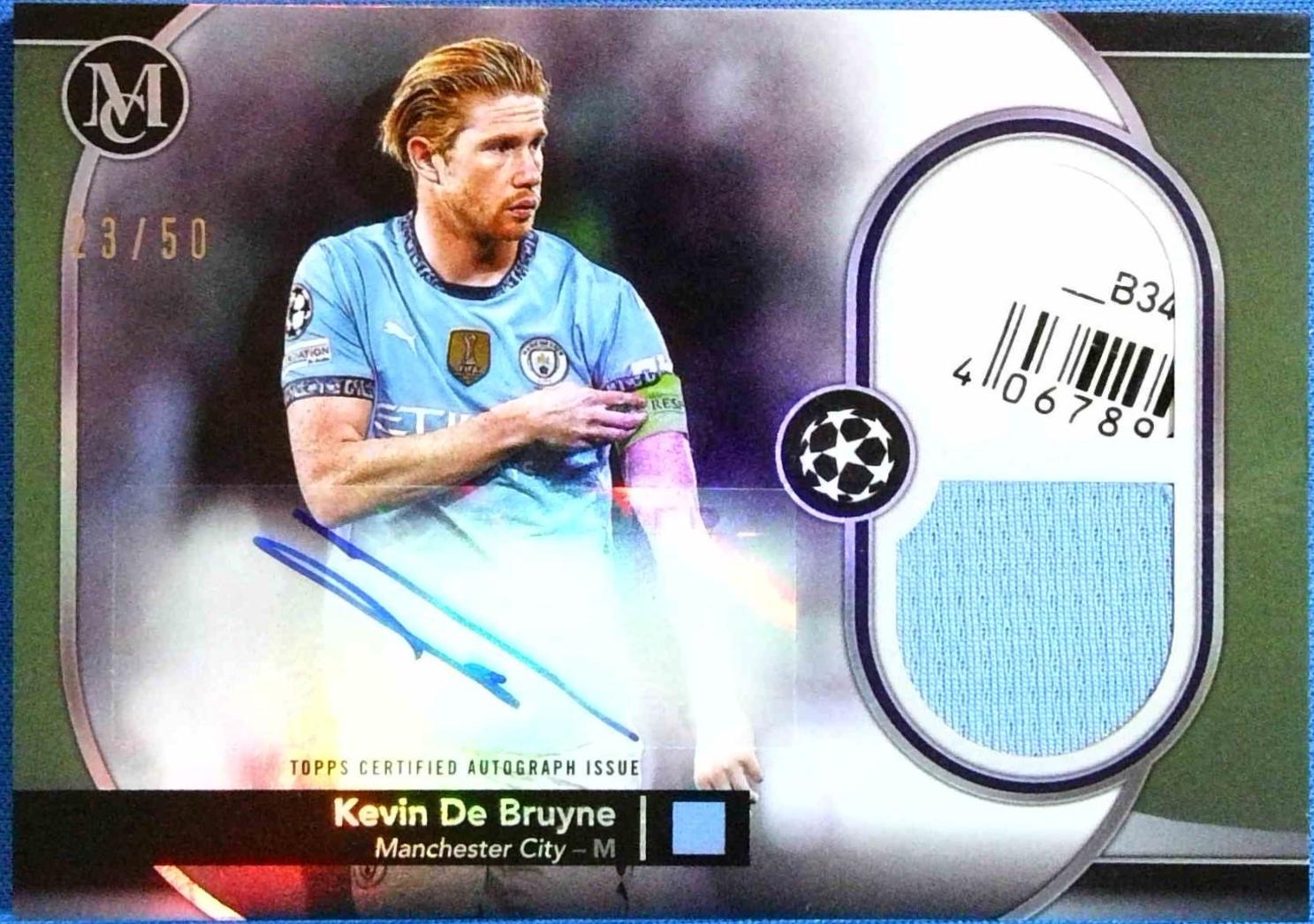 Kevin De Bruyne - Museum UEFA Hat Trick Autographed Relics #HAT-KD