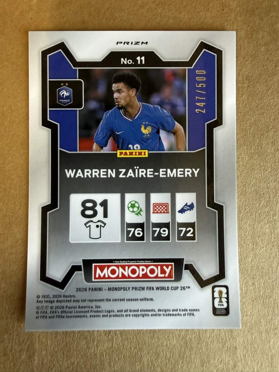 Warren Zaire-Emery - Prizm Monopoly FIFA World Cup #11