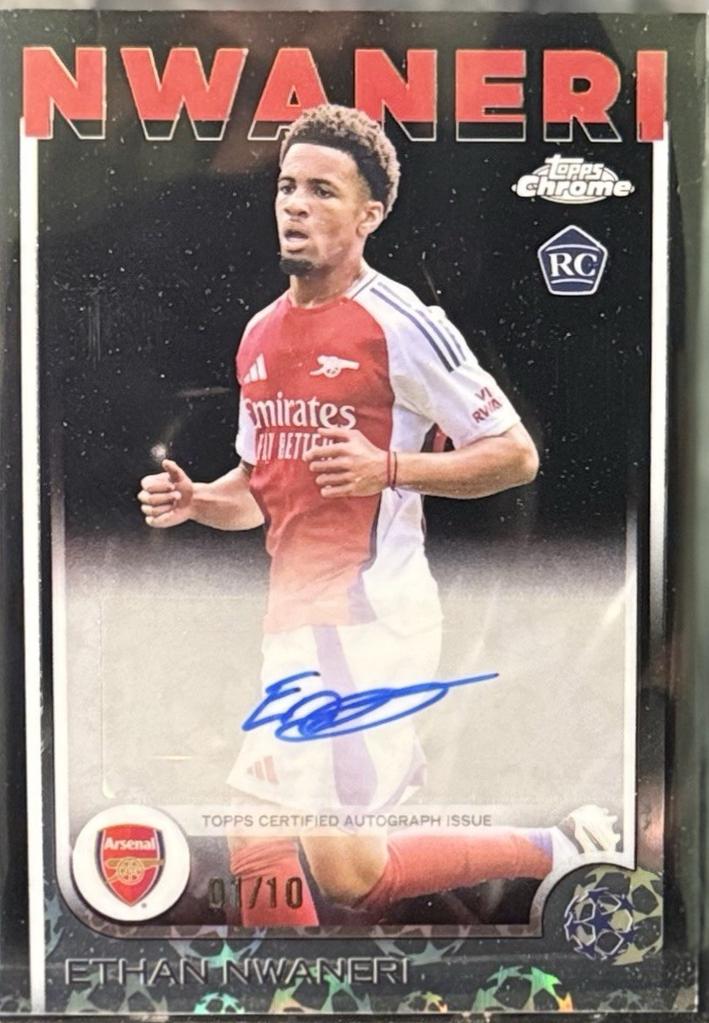 Ethan Nwaneri - Chrome UEFA Autograph #CA-EN