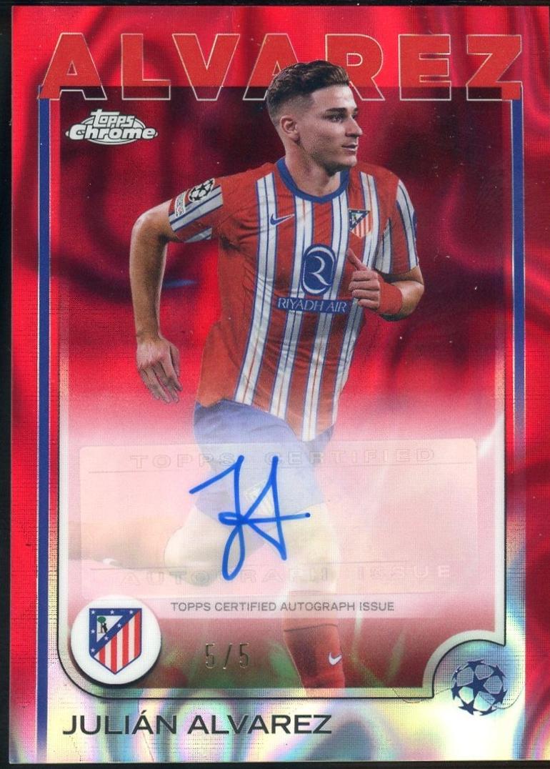 Julian Alvarez - Chrome UEFA Autograph #CA-JA