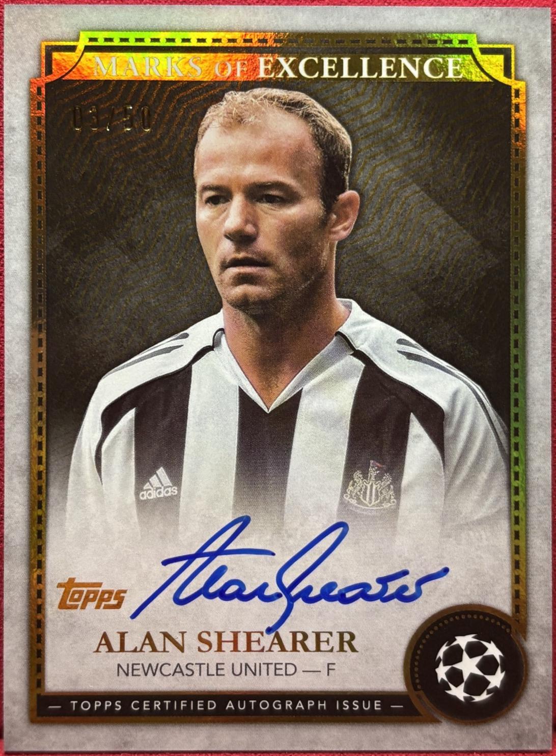 Alan Shearer - Museum UEFA Marks Of Excellence #EX-AS3