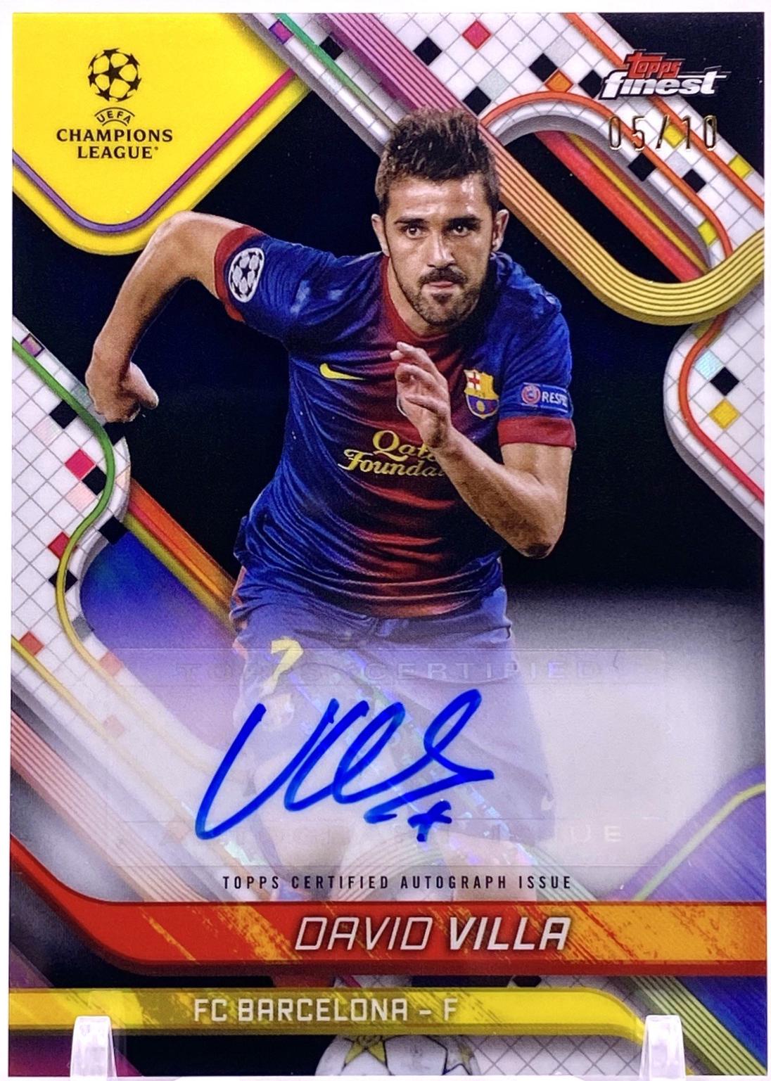 David Villa - Finest UEFA Autograph #BA-VA