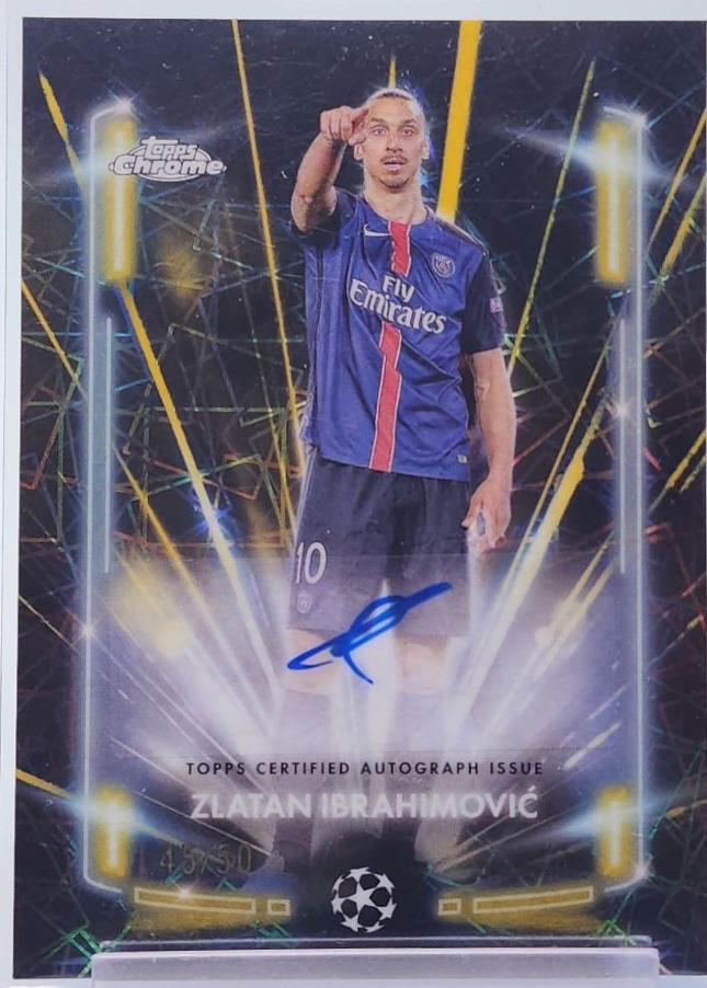 Zlatan Ibrahimovic - Chrome UEFA Black Lazer Autograph #BLA-ZI