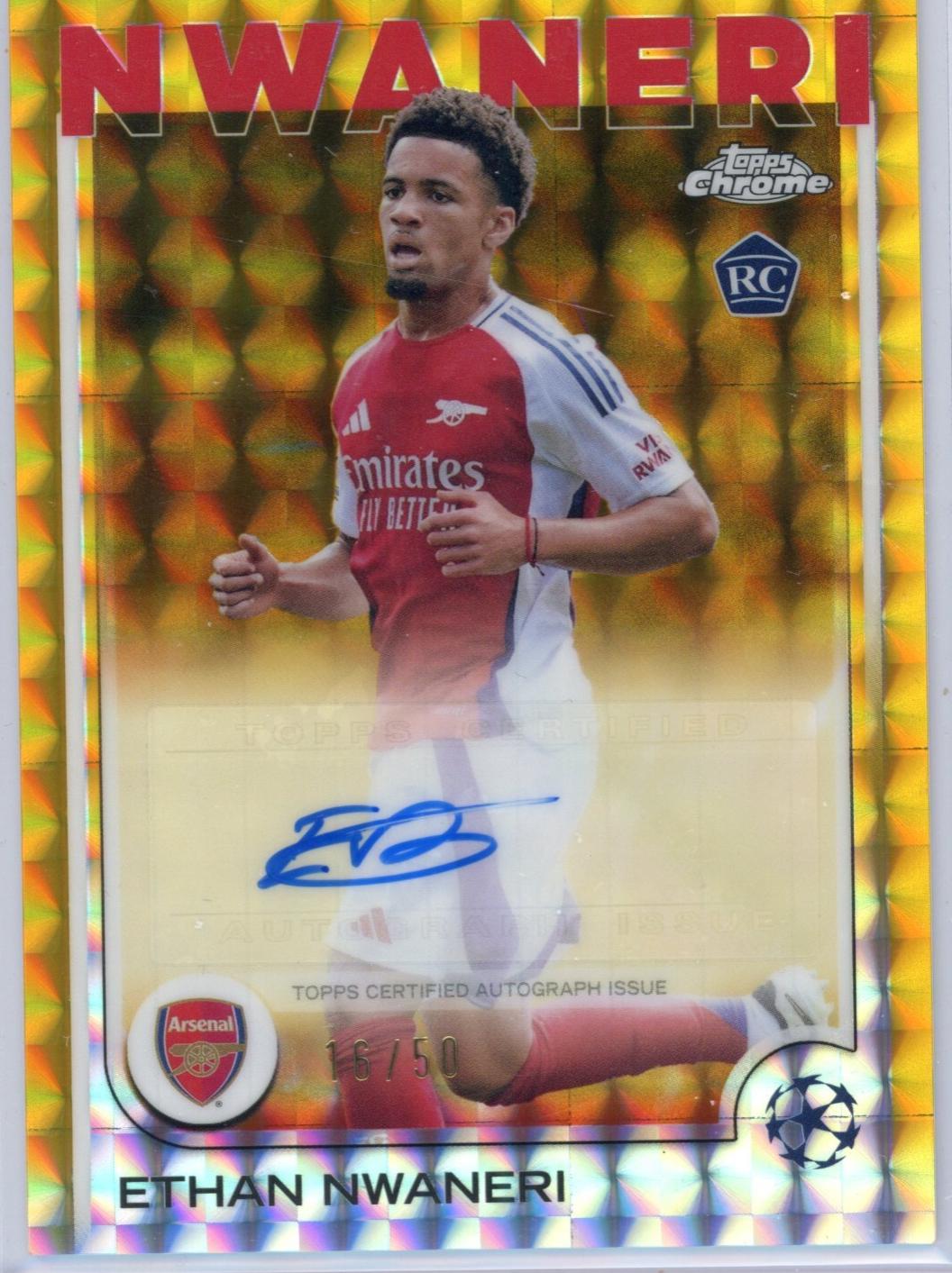 Ethan Nwaneri - Chrome UEFA Autograph #CA-EN