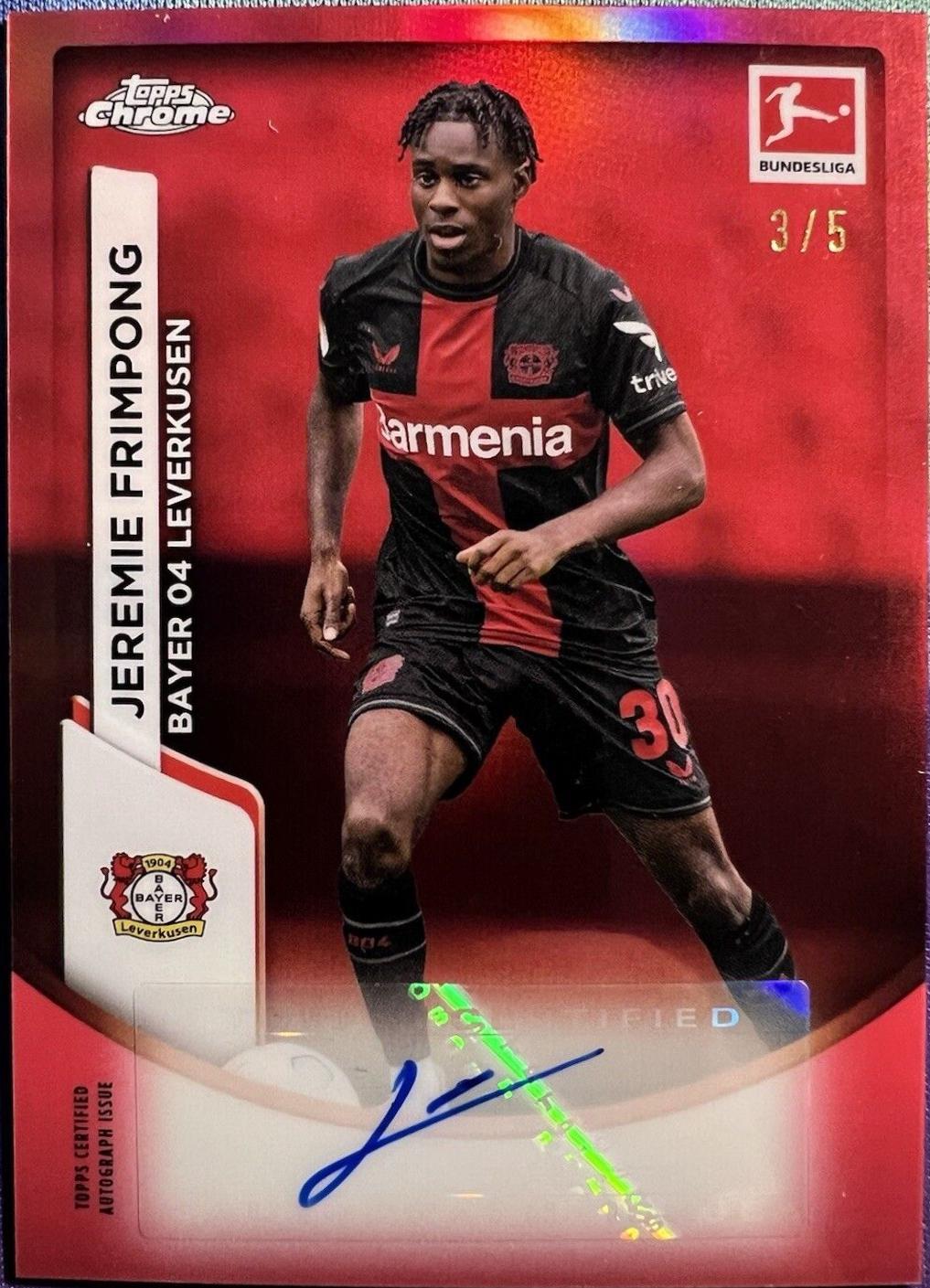 Jeremie Frimpong - Chrome Bundesliga Autograph #BCA-JFR