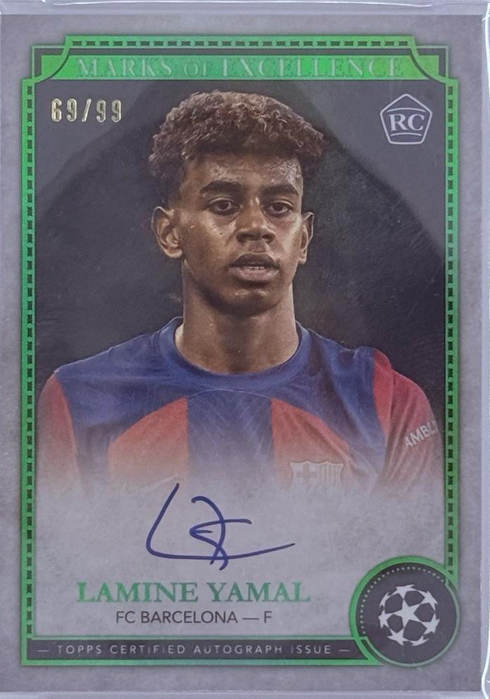 Lamine Yamal - Merlin UEFA Marks of Excellence On-Card Autograph #EX-LY1