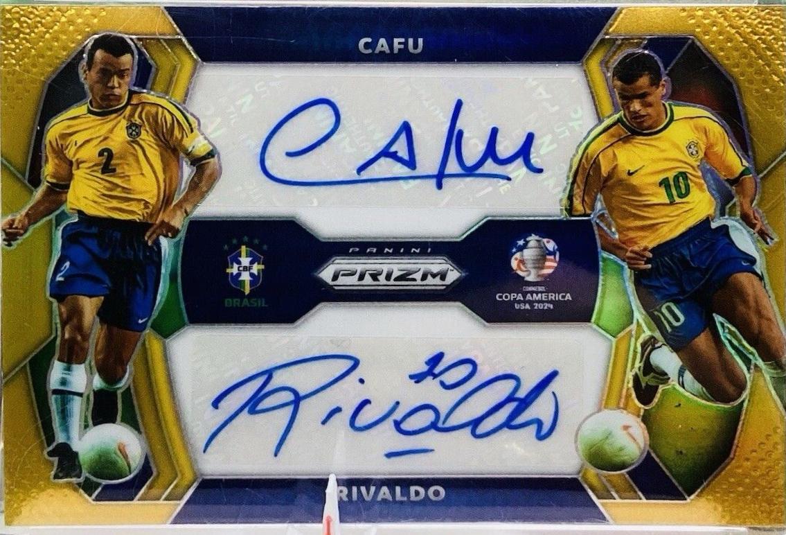 Cafu / Rivaldo - Prizm Copa America Dual Signatures #DS-CR