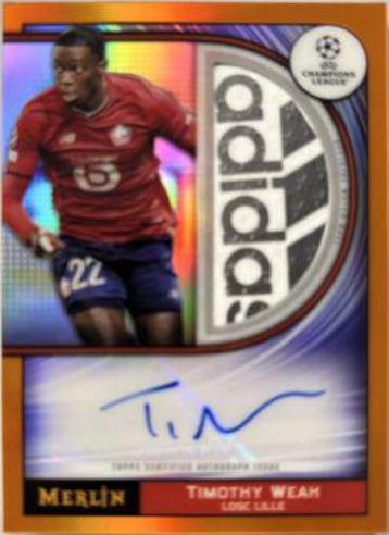 Timothy Weah - Merlin Chrome UEFA Match Ball Signatures #MB-TW