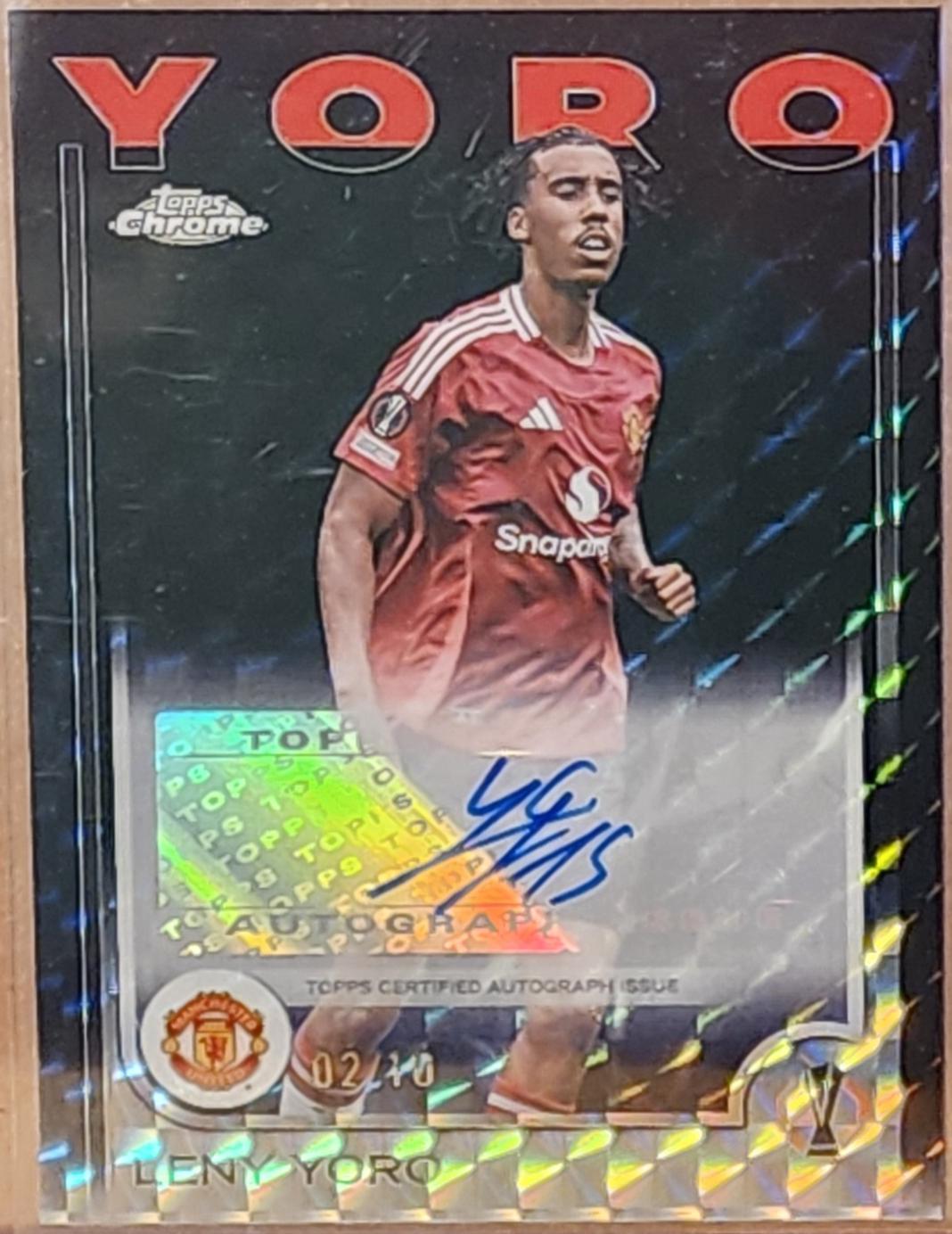 Leny Yoro - Chrome UEFA Autograph #CA-LY