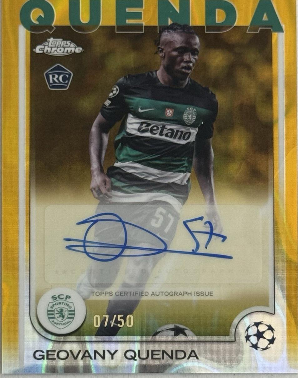 Geovany Quenda - Chrome UEFA Autograph #CA-GQ