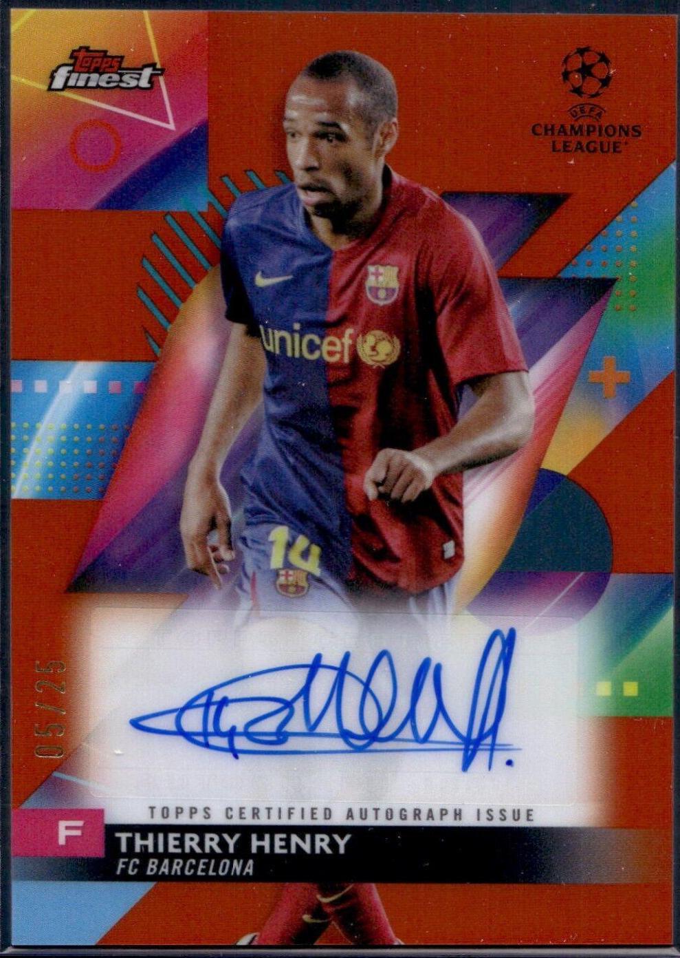 Thierry Henry - Finest UEFA Club Autograph #A-HE