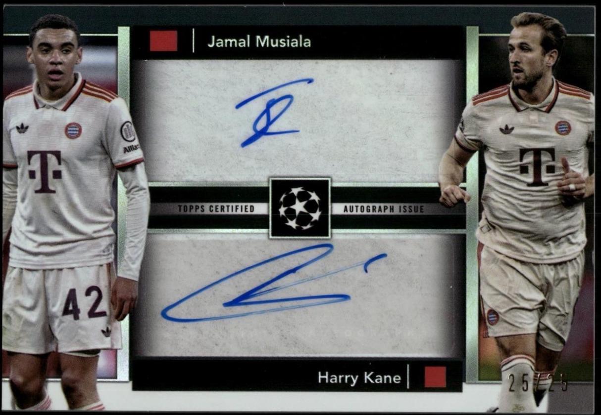 Jamal Musiala / Harry Kane - Museum UEFA Archival Dual Autograph #ADA-MK