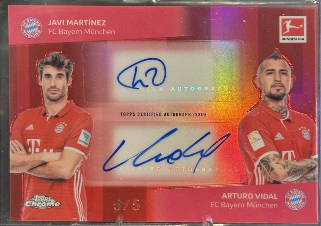 Javi Martinez / Arturo Vidal - Chrome Bundesliga Dual Autograph #DA-MV