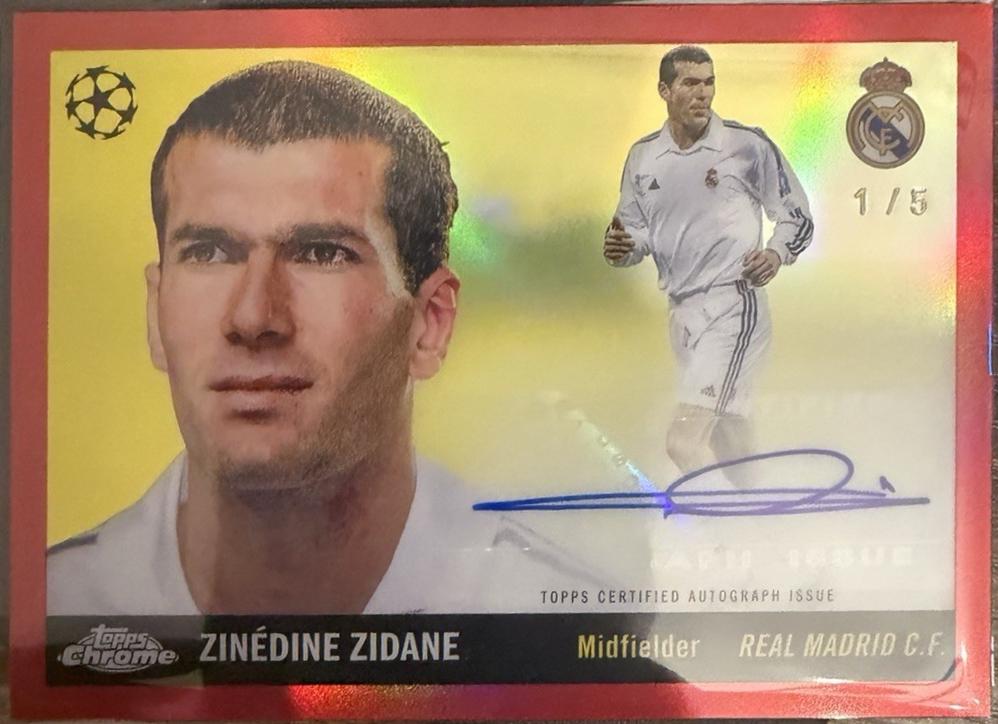 Zinedine Zidane - UEFA 1955 Autograph #55-ZZ